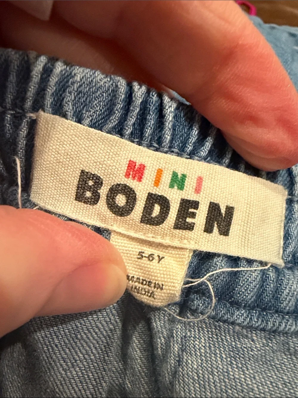 Mini Boden Red Corduroy and Denim skirts- set of 2